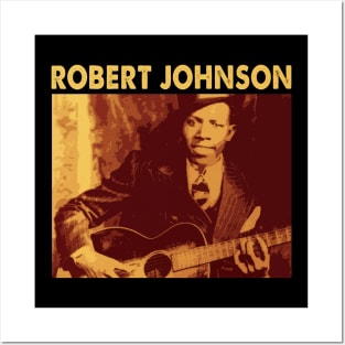 Legendary Blues Capturing Robert Johnson's Soulful Guitar Posters and Art